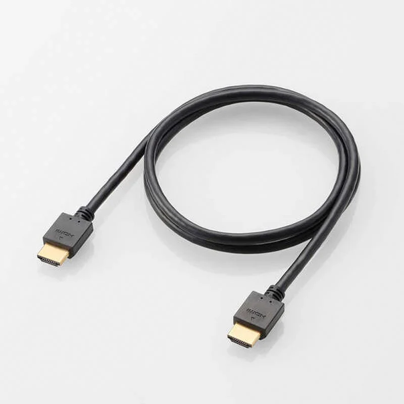 Elecom DH-HD14E10BK2 Ver 1.4 High Speed HDMI Cable 1M (Black) - Image 2