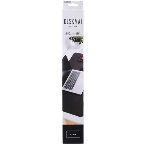 ELECOM Mouse Pad Single-Sided Desk Mat Soft Leather Black - Image 2