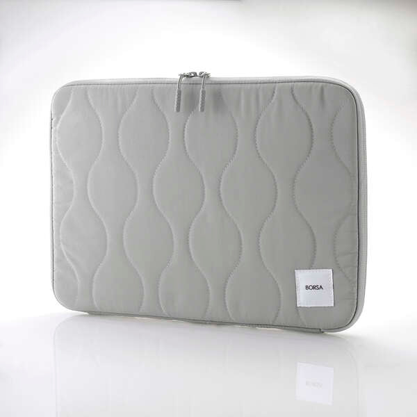 ELECOM PC Inner Bag Quilted Inner Case Onion Stitch 14-inch Grey - Image 2
