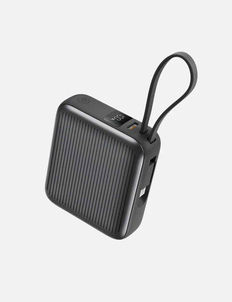 Energea Integra Mini 35 3C 10k mAh Power Bank with Built-in USB-C Cable (PD 35W) - Gun Metal