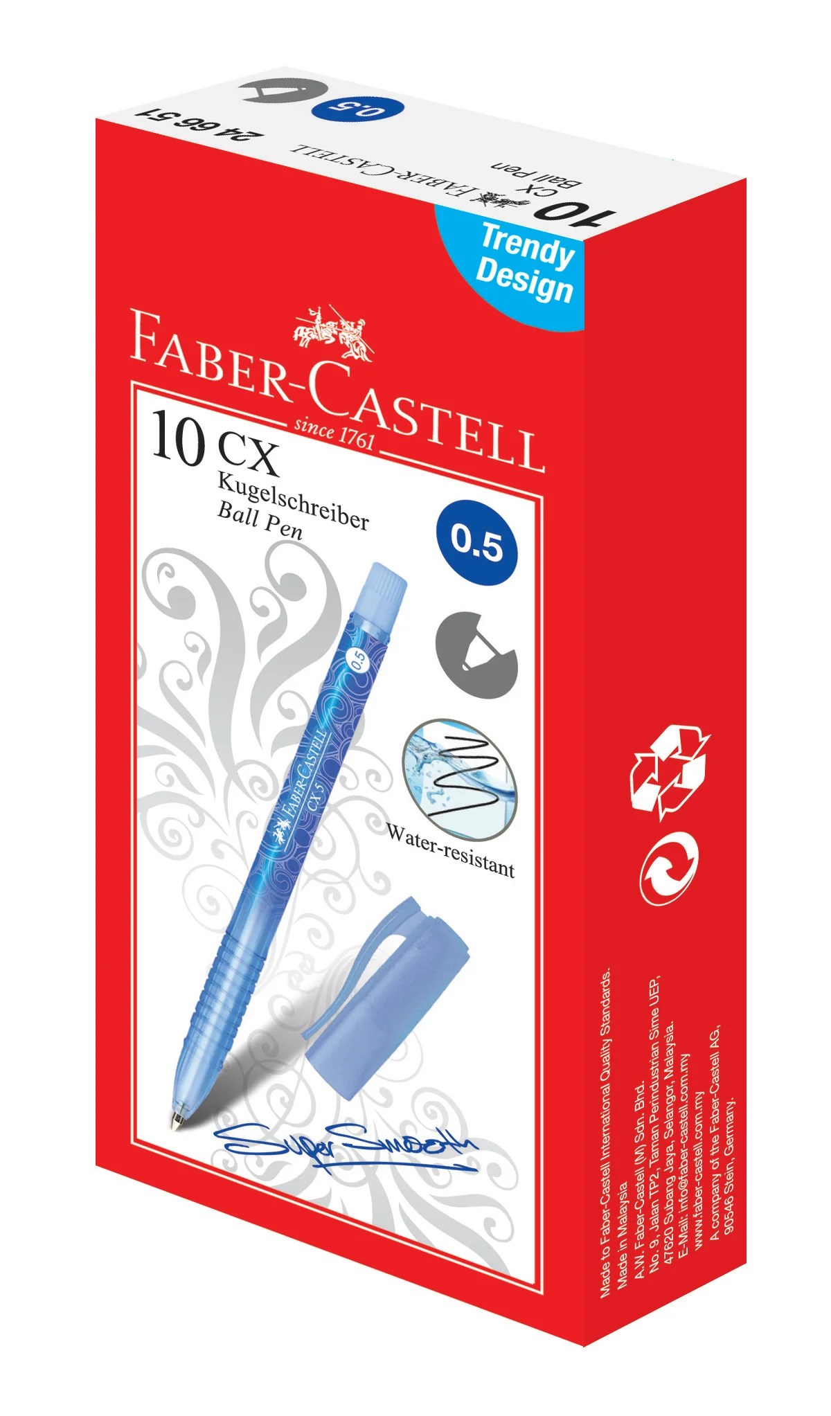 Faber-Castell CX5 Ball Pen 0.5MM (Roller Point)