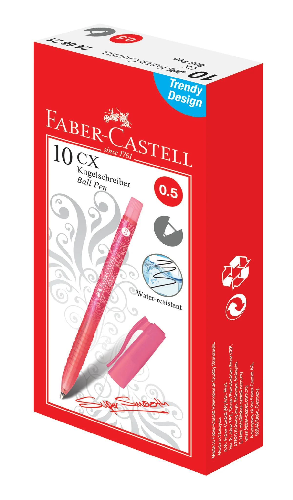 Faber-Castell CX5 Ball Pen 0.5MM (Roller Point) - Image 2