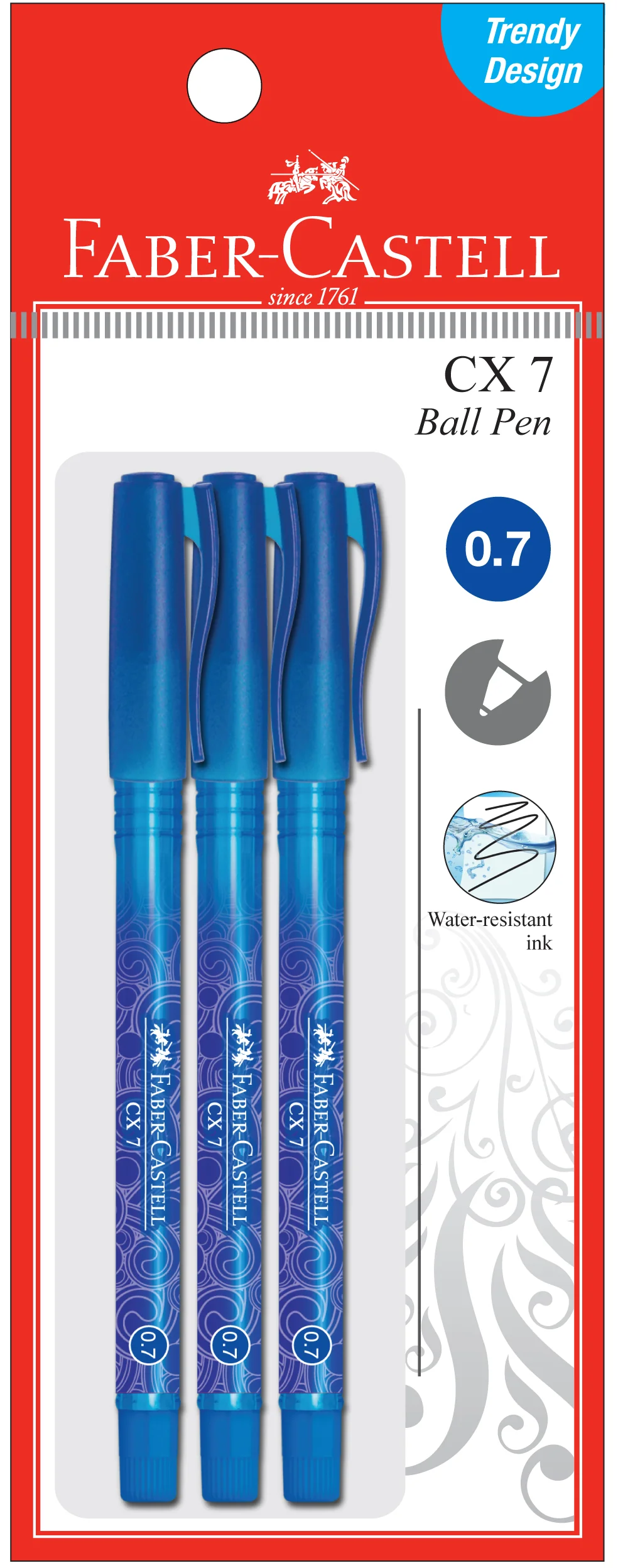 Faber-Castell CX7 Ball Pen 0.7mm, Various Colour