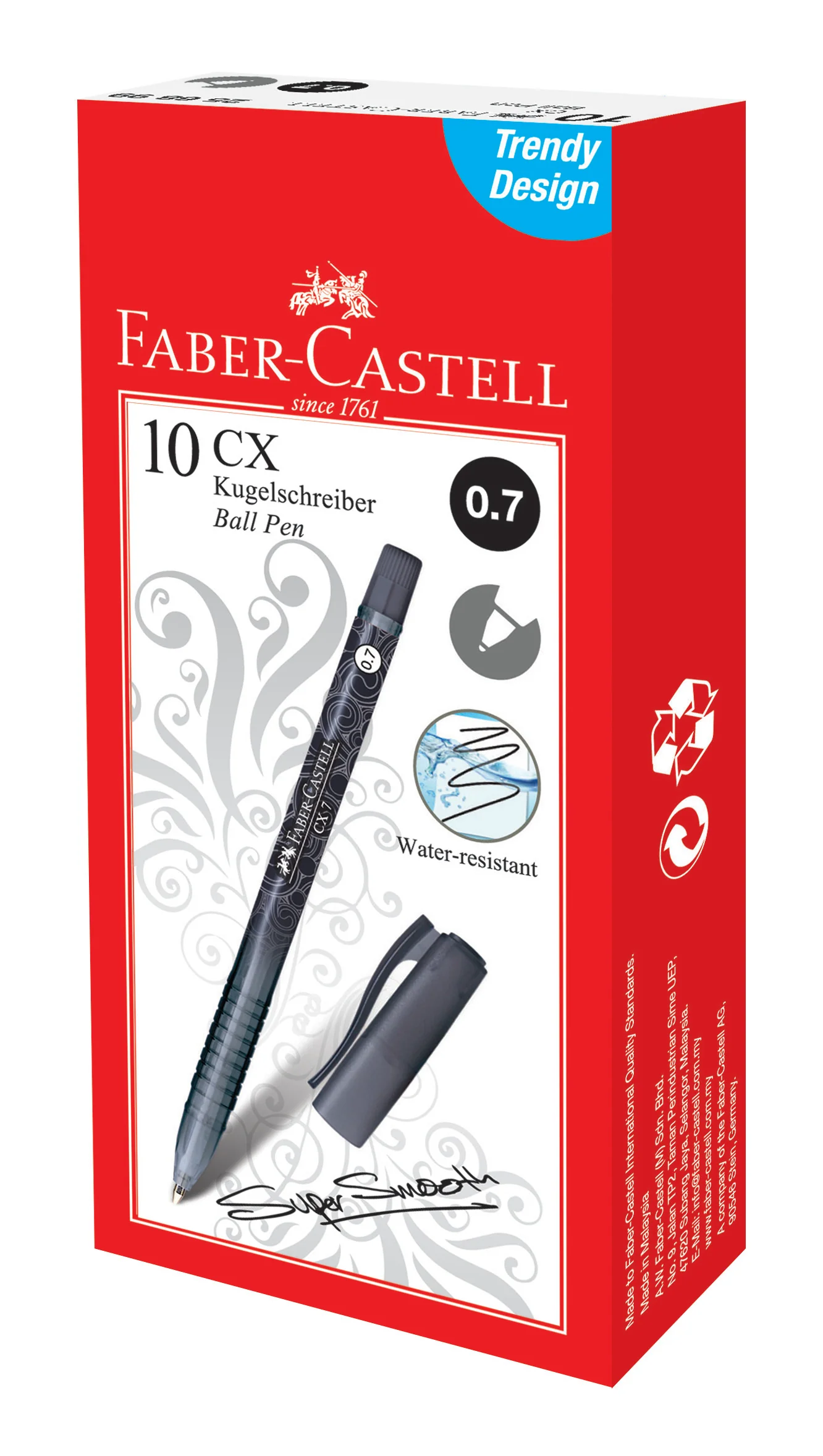 Faber-Castell CX7 Ball Pen 0.7MM, Various Colour