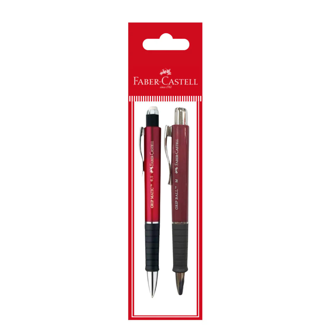 Faber-Castell Grip Pencil + Ball Pen Set, Various Colour