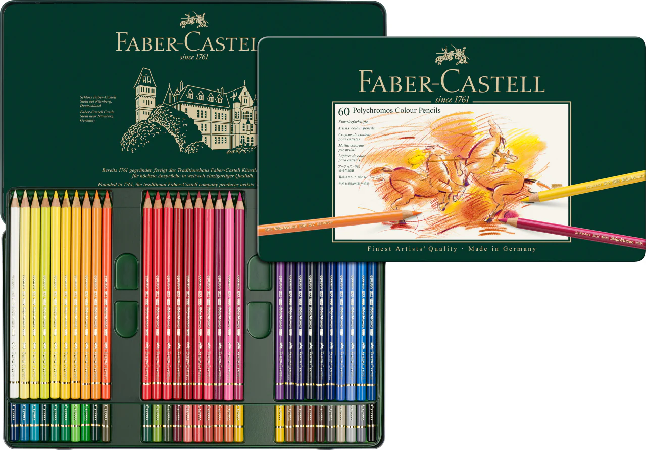 Faber-castell Polychromos Artist's Colour Pencil In Tin, 60 Colours - Image 2