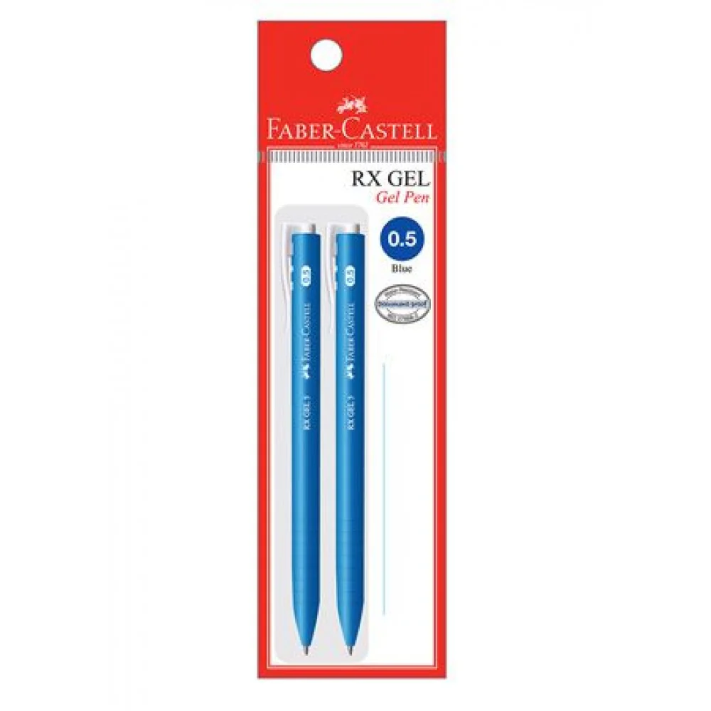 Faber-Castell RX Gel Pen 0.5mm 2 Pieces in Pack, Various Colour - Image 2