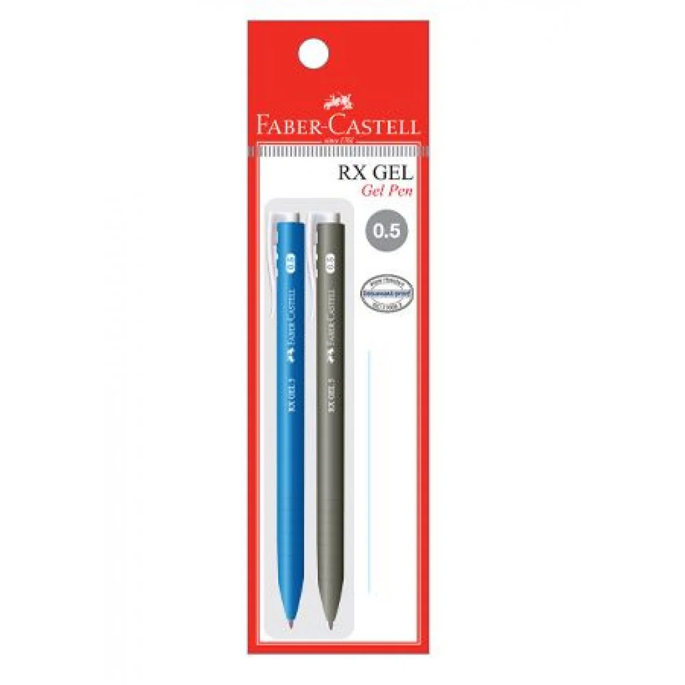 Faber-Castell RX Gel Pen 0.5mm 2 Pieces in Pack, Various Colour - Image 3