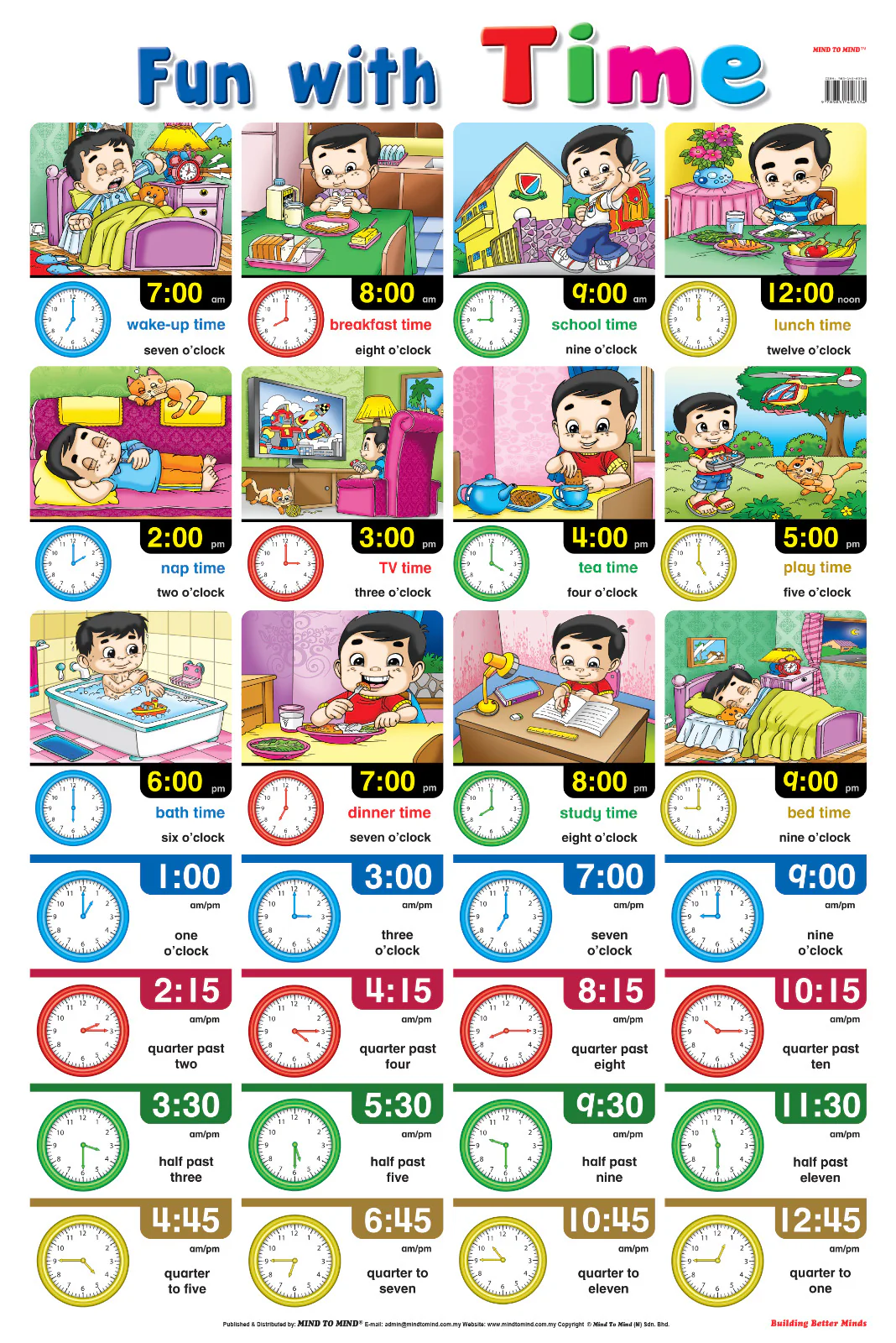 Fun with Time - Educational Wall Poster