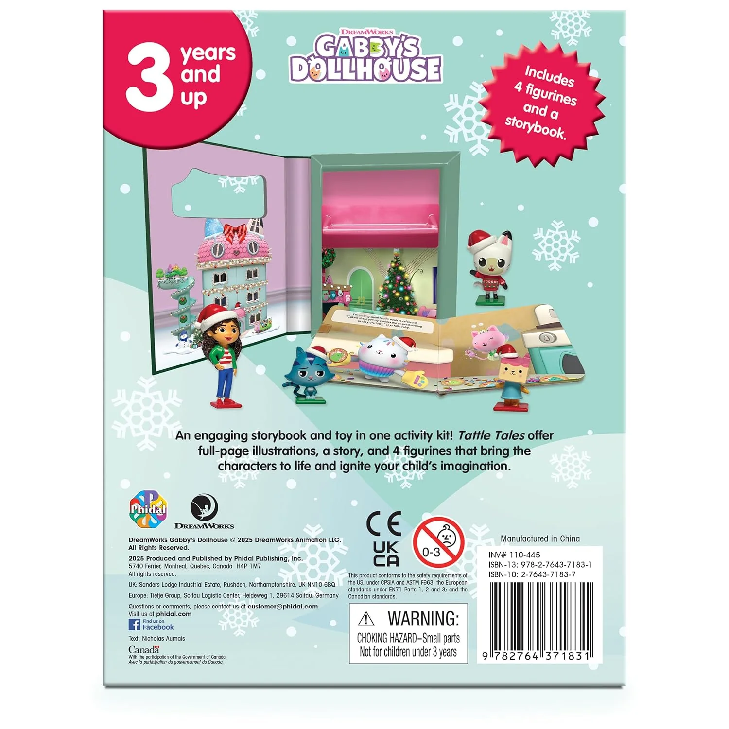 Gabby's Dollhouse Christmas Tattle Tales (12-Page Storybook, 4 Figurines) Board Book – Picture Book - Image 2