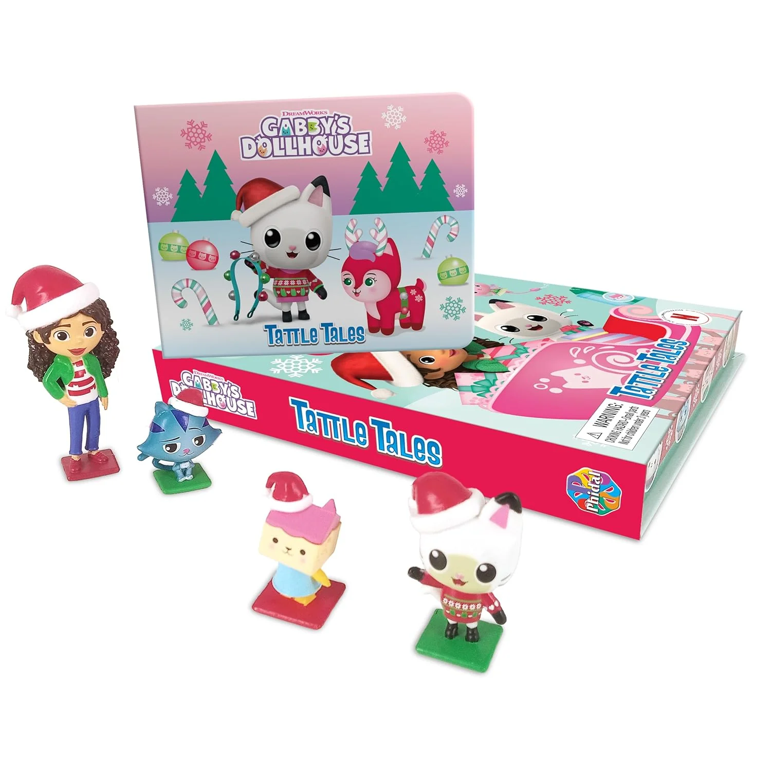 Gabby's Dollhouse Christmas Tattle Tales (12-Page Storybook, 4 Figurines) Board Book – Picture Book - Image 3