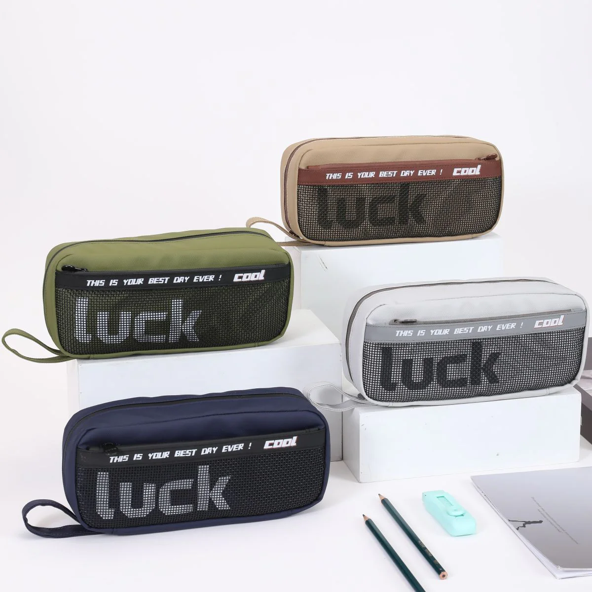 Gzpl Yybs Pencil Bag 2 Zip Luck Dd-88401