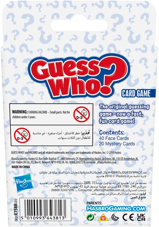 HASBRO GAMING CLASSIC CARD GAME GUESS WHO - Image 3