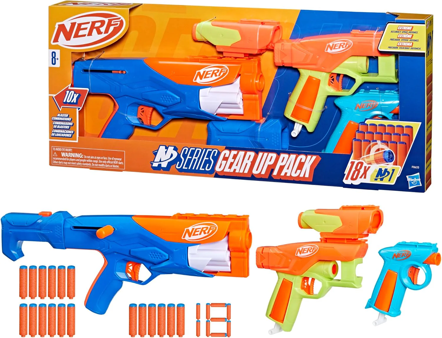 HASBRO NERF N SERIES GEAR UP PACK 3X BLASTERS - Image 2