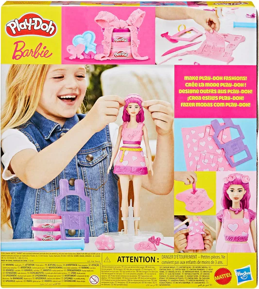 HASBRO PLAYDOH BARBIE HEARTS AND HAIR DOLL SET - Image 2