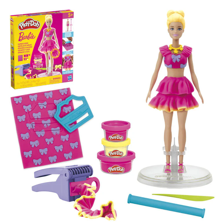HASBRO PLAYDOH BARBIE RUFFLES AND BOWS DOLL SET - Image 2