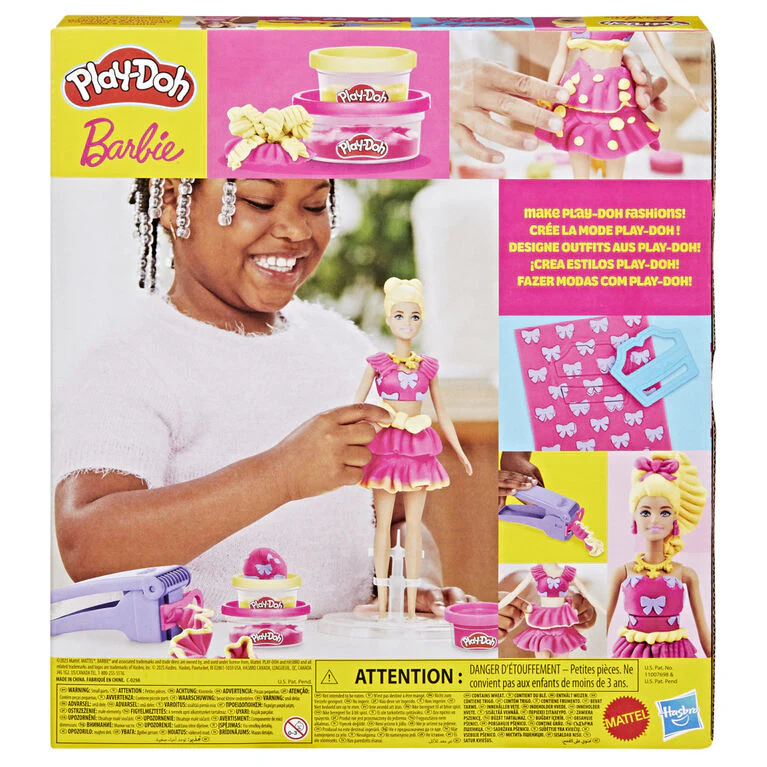 HASBRO PLAYDOH BARBIE RUFFLES AND BOWS DOLL SET - Image 3