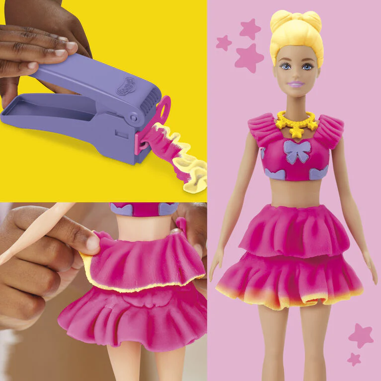HASBRO PLAYDOH BARBIE RUFFLES AND BOWS DOLL SET - Image 5