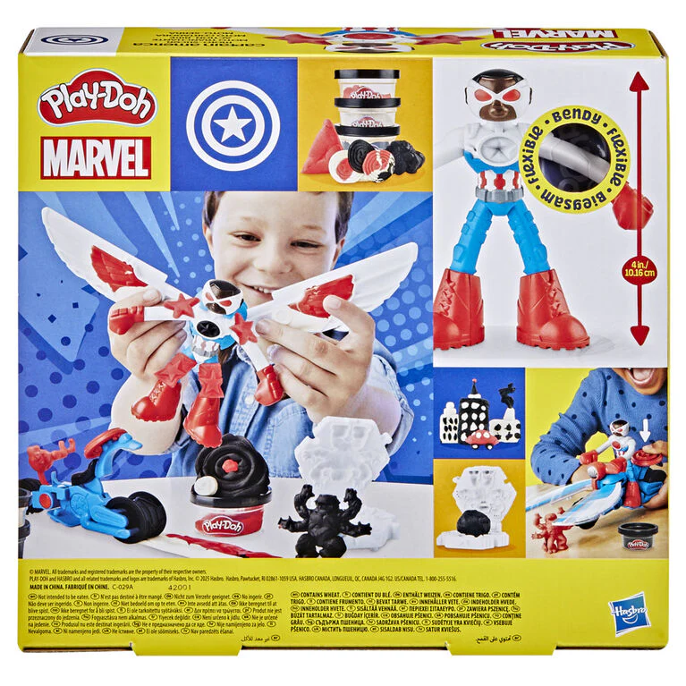 HASBRO PLAYDOH MARVEL CAPTAIN AMERICA MOTO SLICER PLAYSET - Image 5