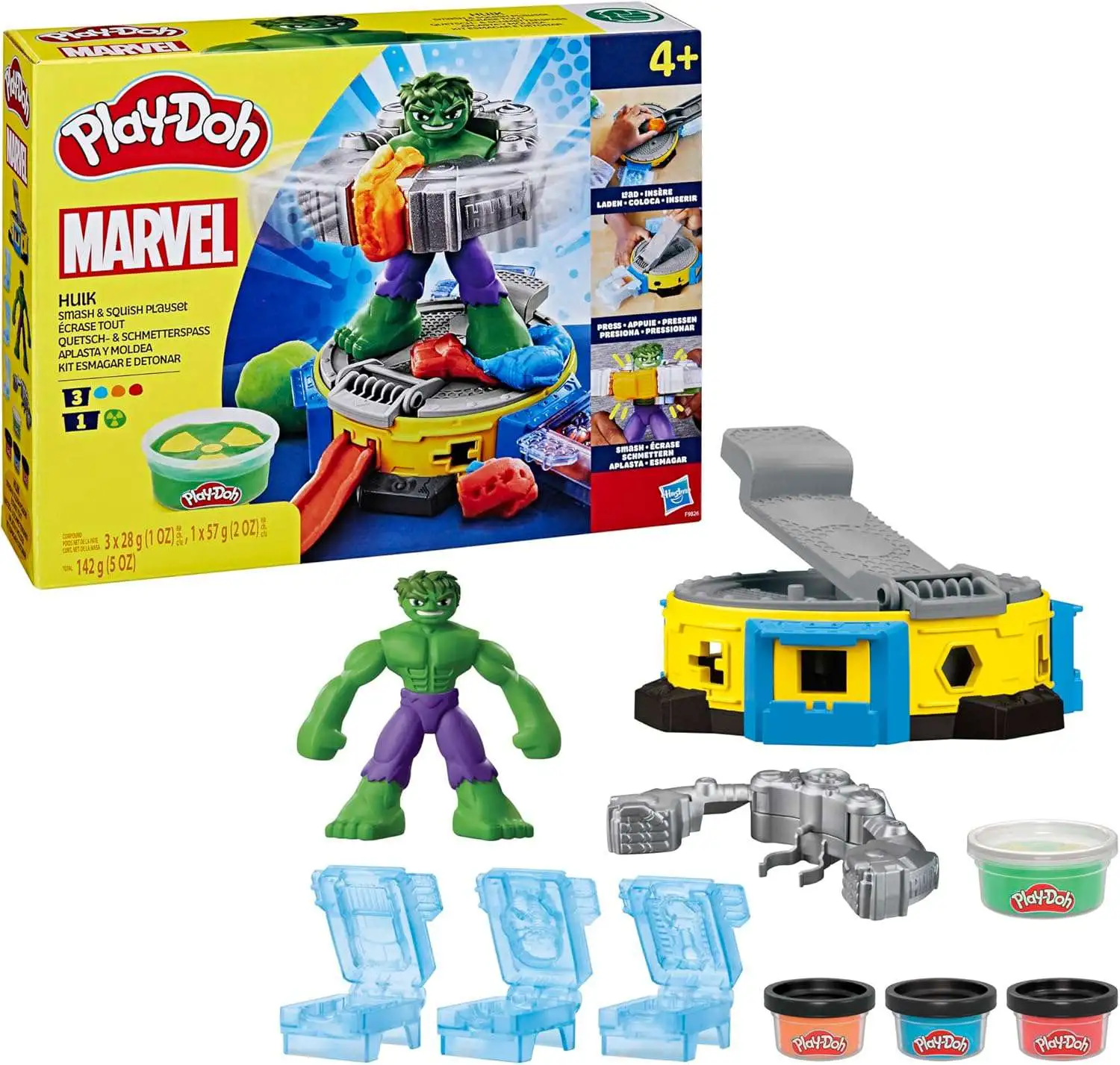 HASBRO PLAYDOH MARVEL HULK SMASH N SQUISH PLAYSET