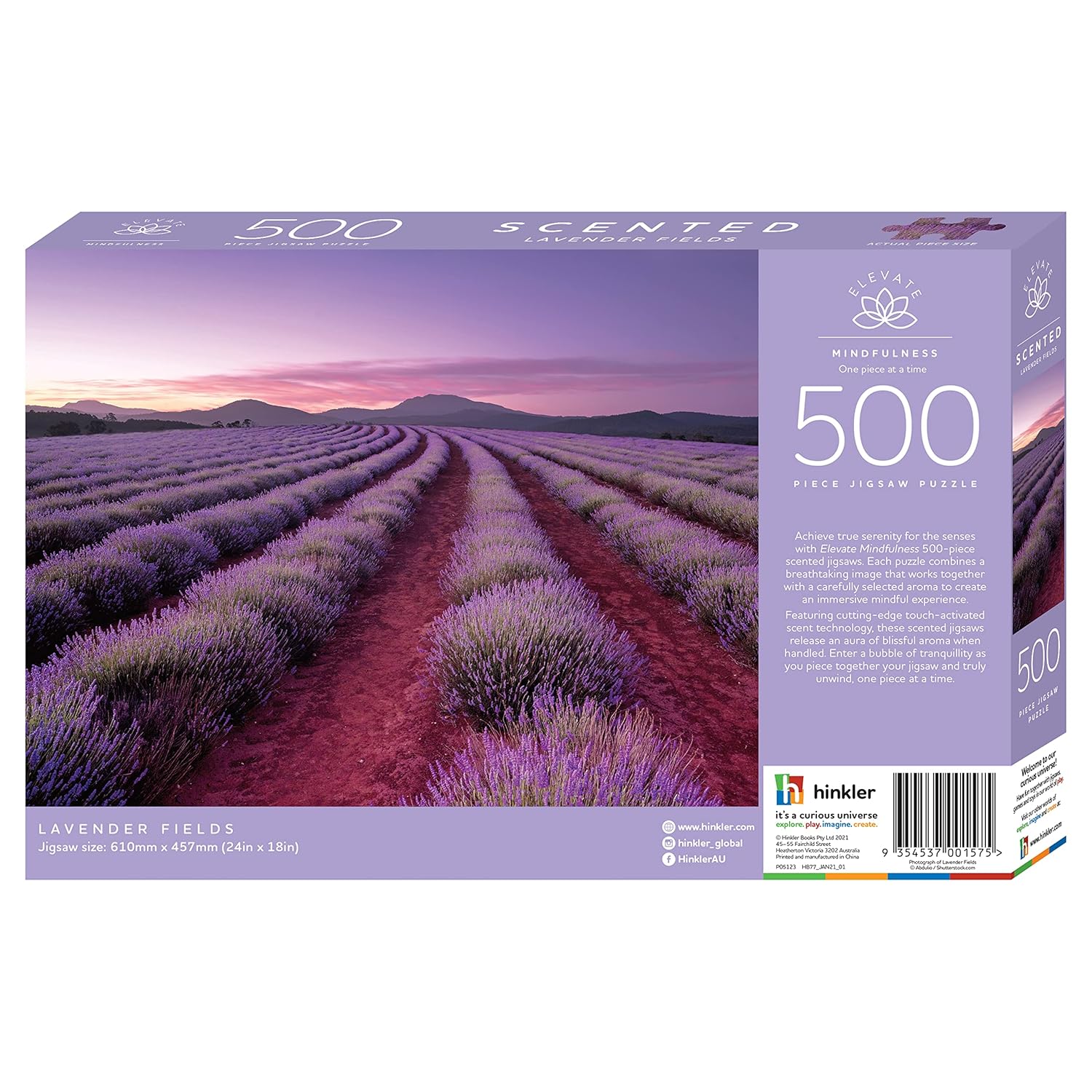 HINKLER ELEVATE SCENTED 500 PIECE JIGSAW: LAVENDER FIELDS - Image 3