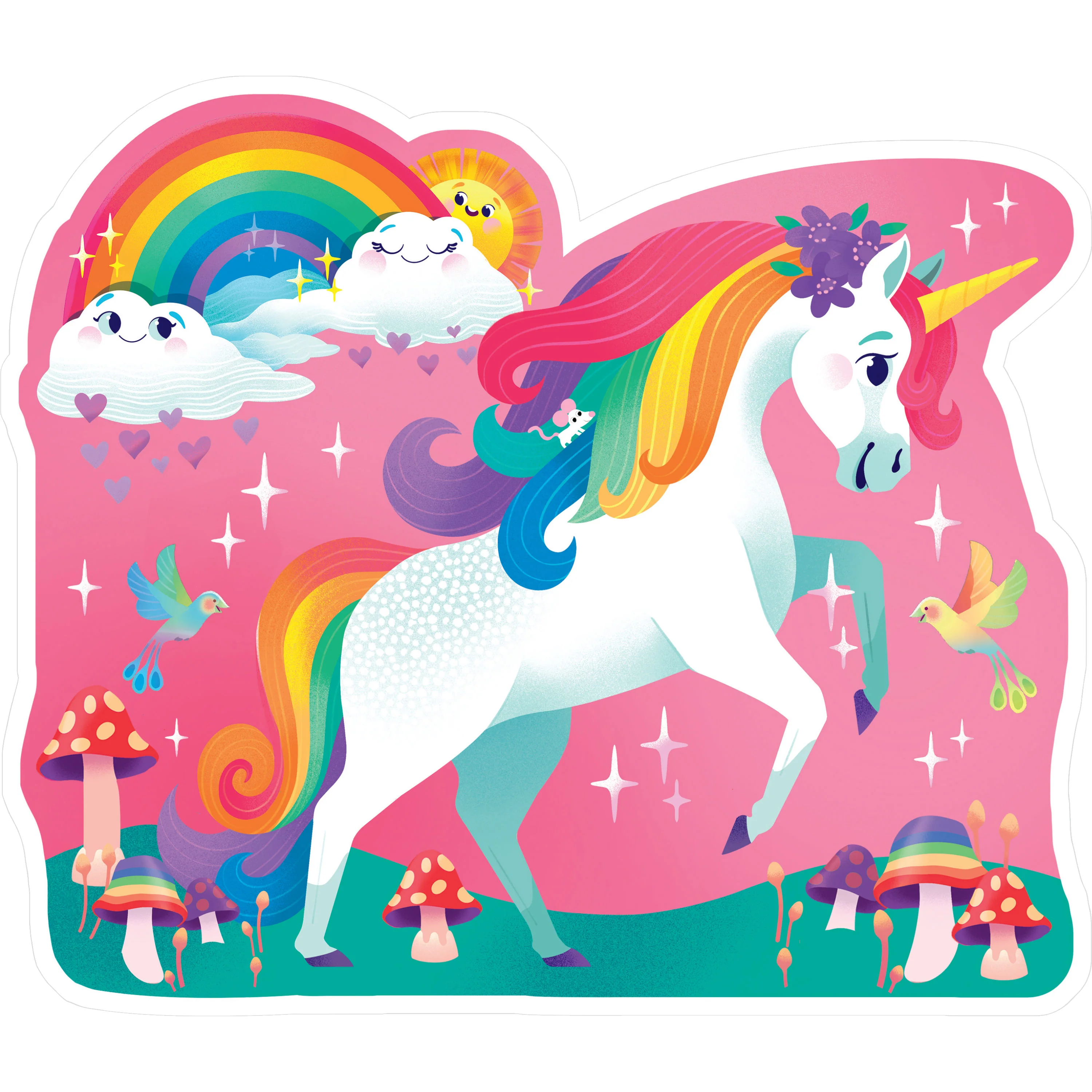 HINKLER JR JIGSAW 24 PIECES SHAPED PUZZLE UNICORN - Image 3