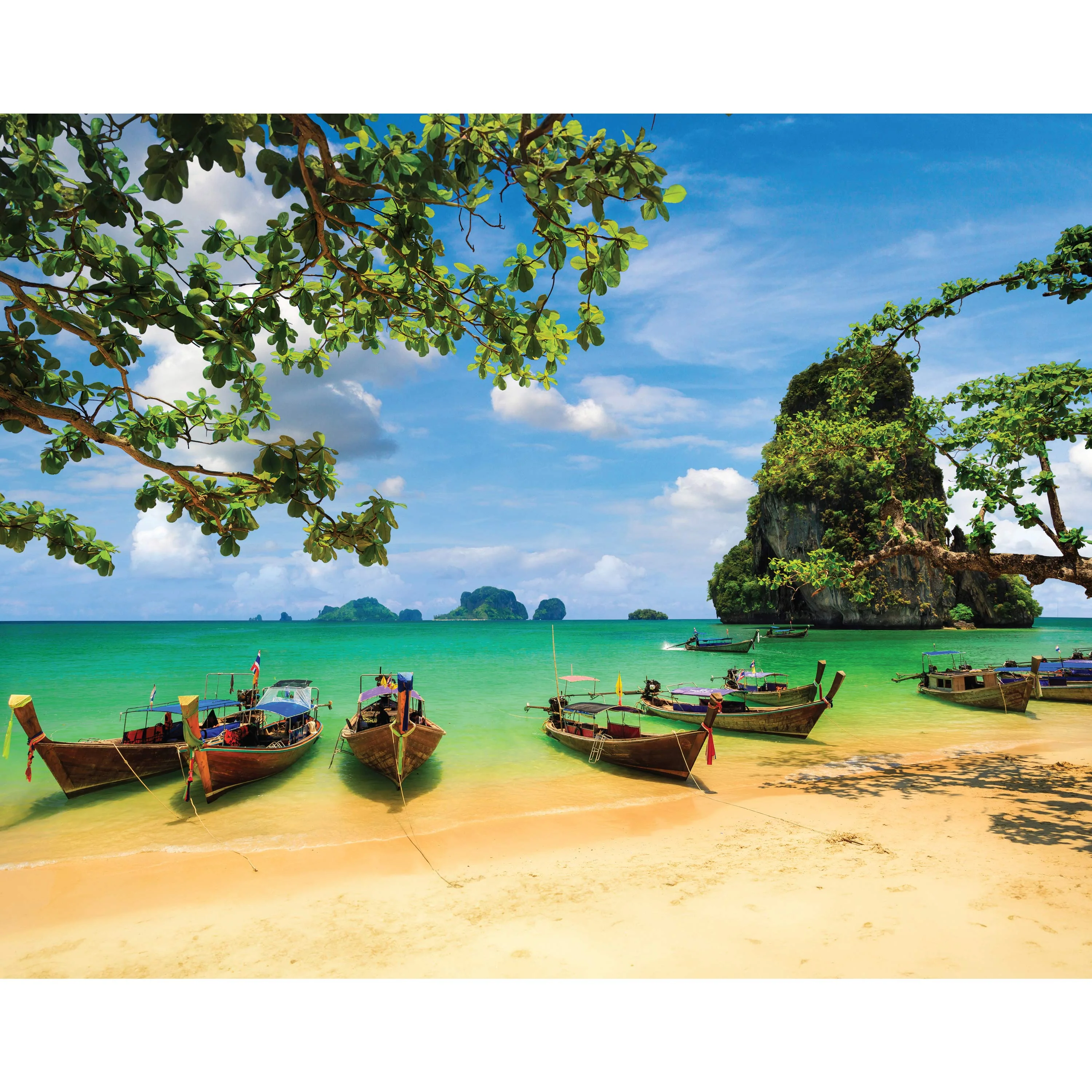 HINKLER MINDBOGGLERS 1000 PIECE JIGSAW PUZZLE LONGTAIL BOATS KRABI THAILAND - Image 3