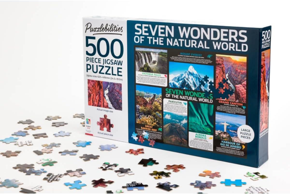 HINKLER PUZZLEBILITIES 500 PIECE JIGSAW PUZZLE SEVEN WONDERS OF THE NATURAL WORLD - Image 3