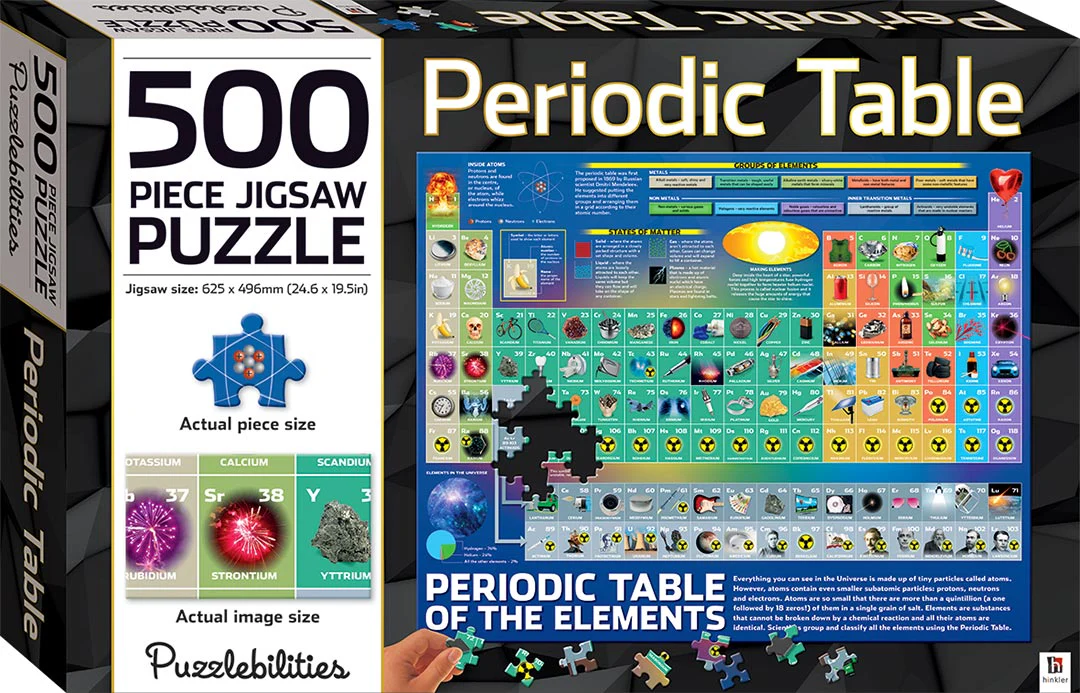 HINKLER PUZZLEBILITIES PERIODIC TABLE 500 PIECE JIGSAW PUZZLE