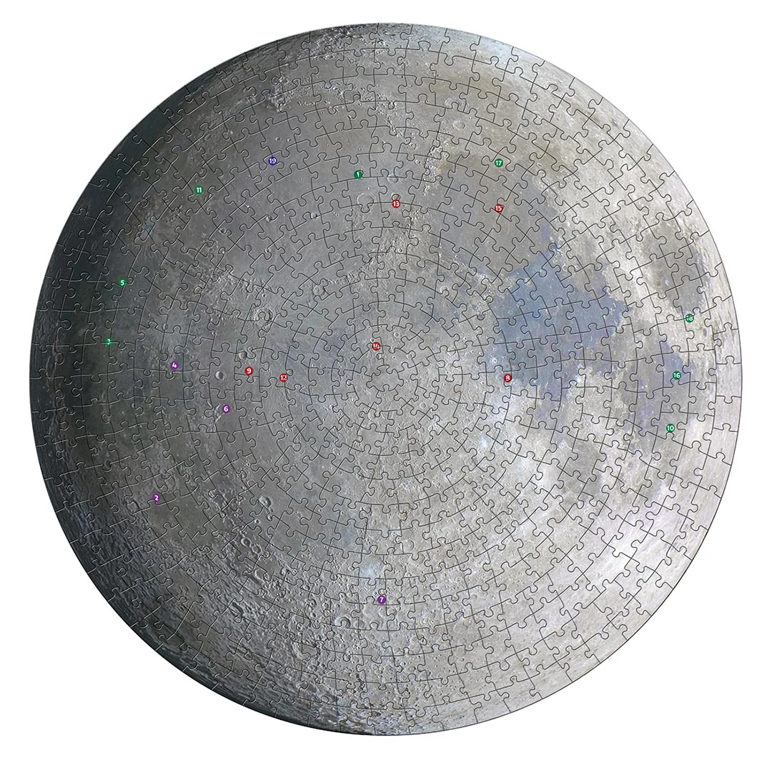 HINKLER PUZZLEBILITIES SHAPED 500 PIECE JIGSAW THE MOON - Image 2