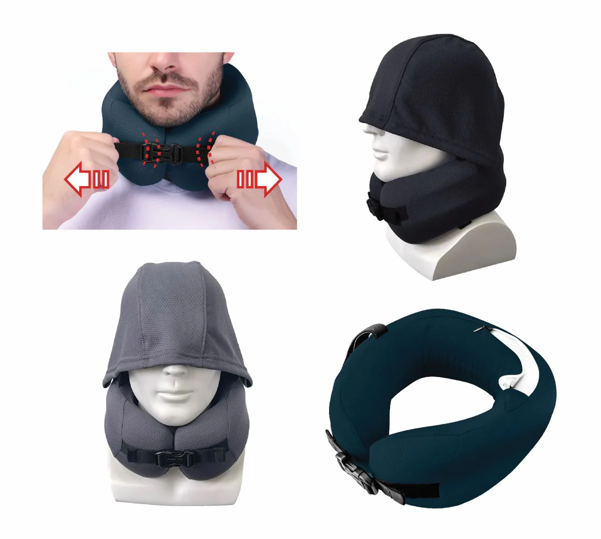 Hoodie Neck & Chin Cushion - Black - Image 2