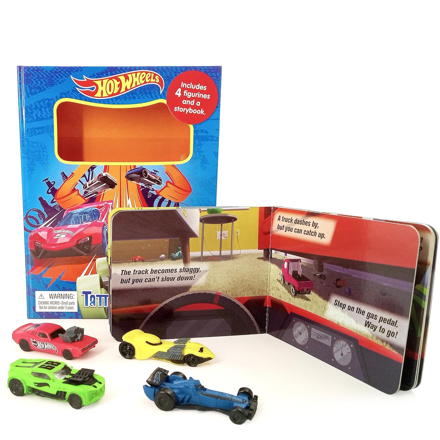Hot Wheels Tattle Tales - Activity Books For Kids (12-Page Storybook, 4 Figurines) Board book – Picture Book - Image 4