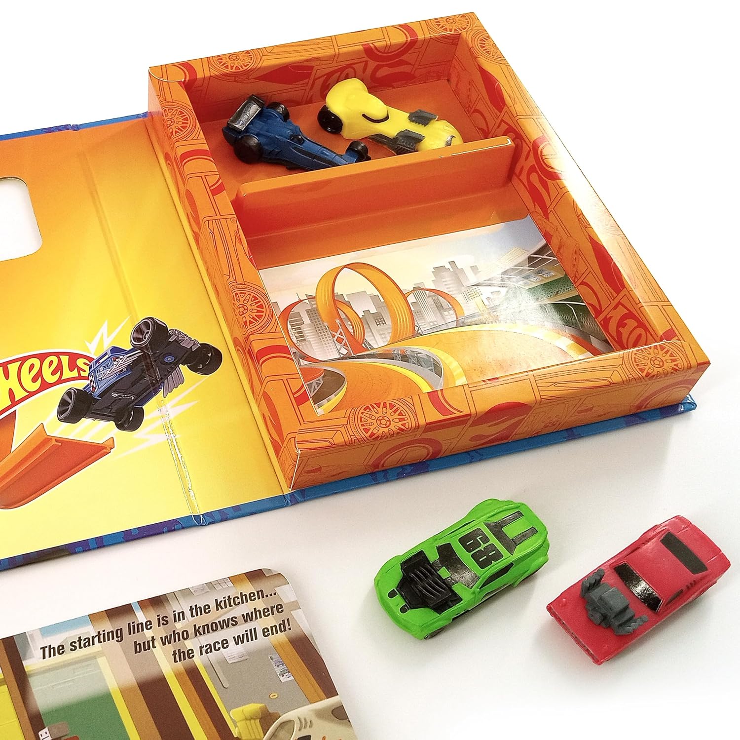 Hot Wheels Tattle Tales - Activity Books For Kids (12-Page Storybook, 4 Figurines) Board book – Picture Book - Image 5