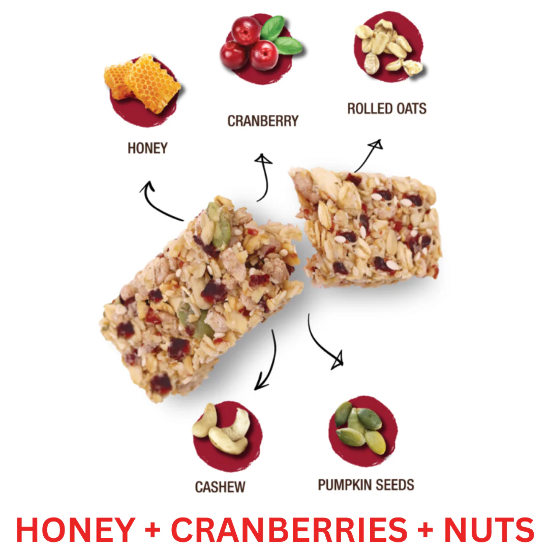 Hundred Seeds Granobar Honey Cranberry Nuts - Image 2