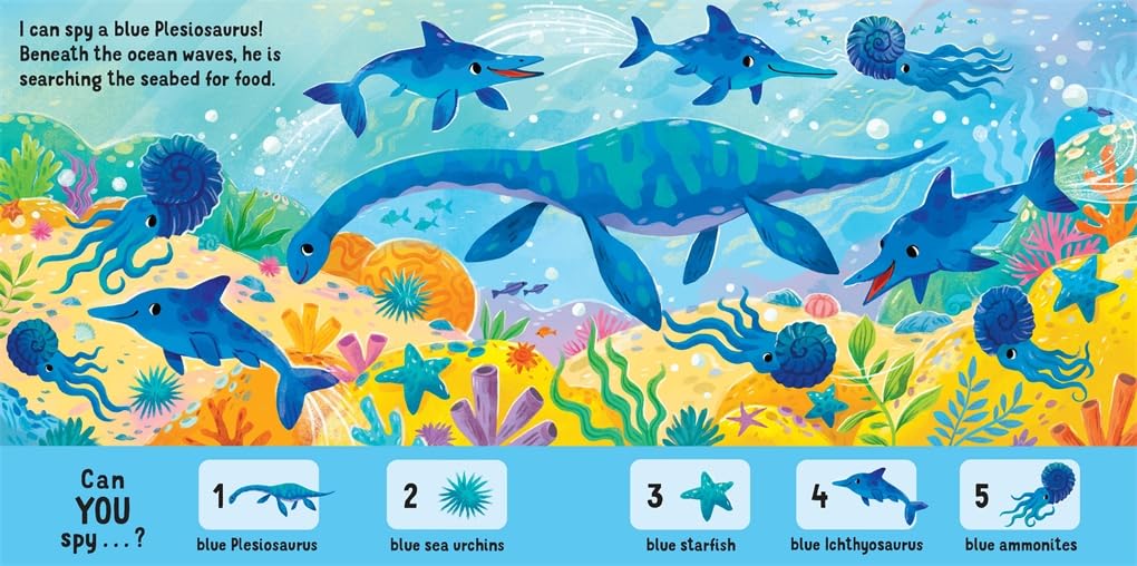 I Can Spy a Dinosaur: Spotting, Counting, Colours (Board Book) - Image 3