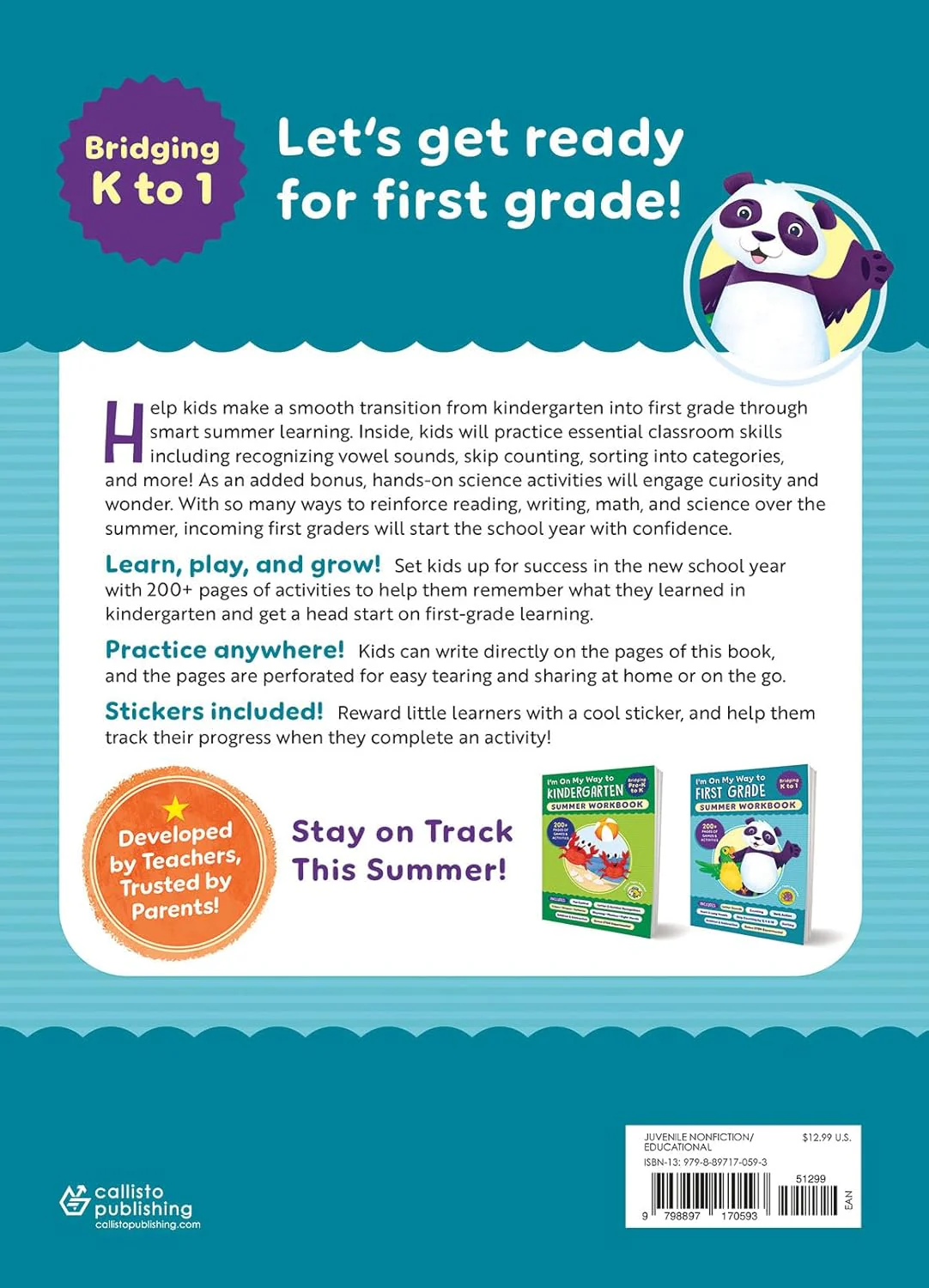 I'm On My Way To First Grade Summer Workbook: 200+ Pages Of Games & Activities (I'm On My Way Summer Workbooks) – Paperback - Image 2