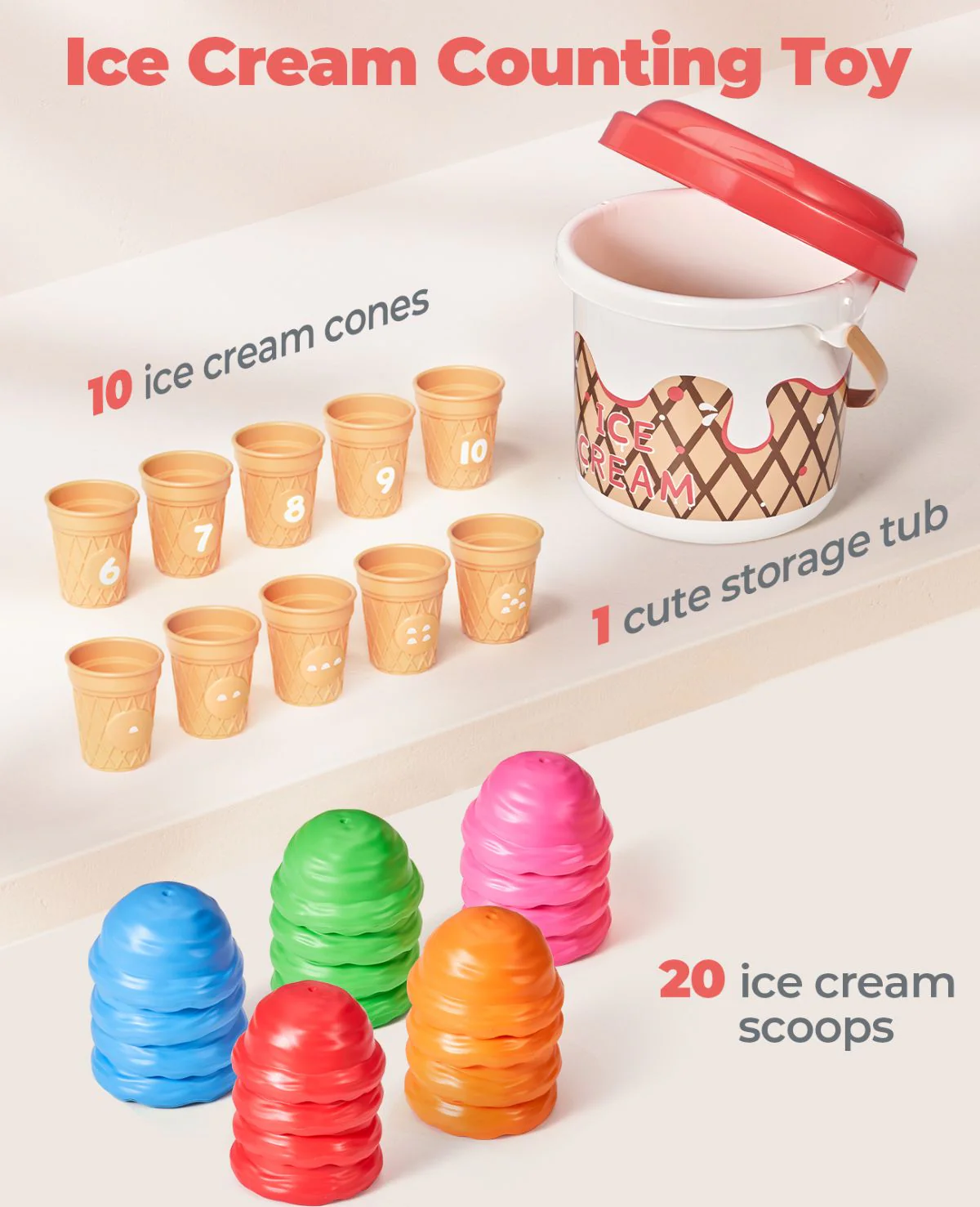 JOYCAT ICE CREAM COUNTING CONES - Image 2