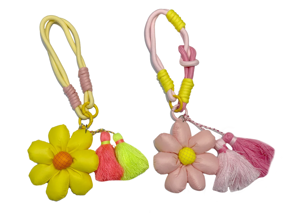 Key/Bag Puffy Charm Flower E002