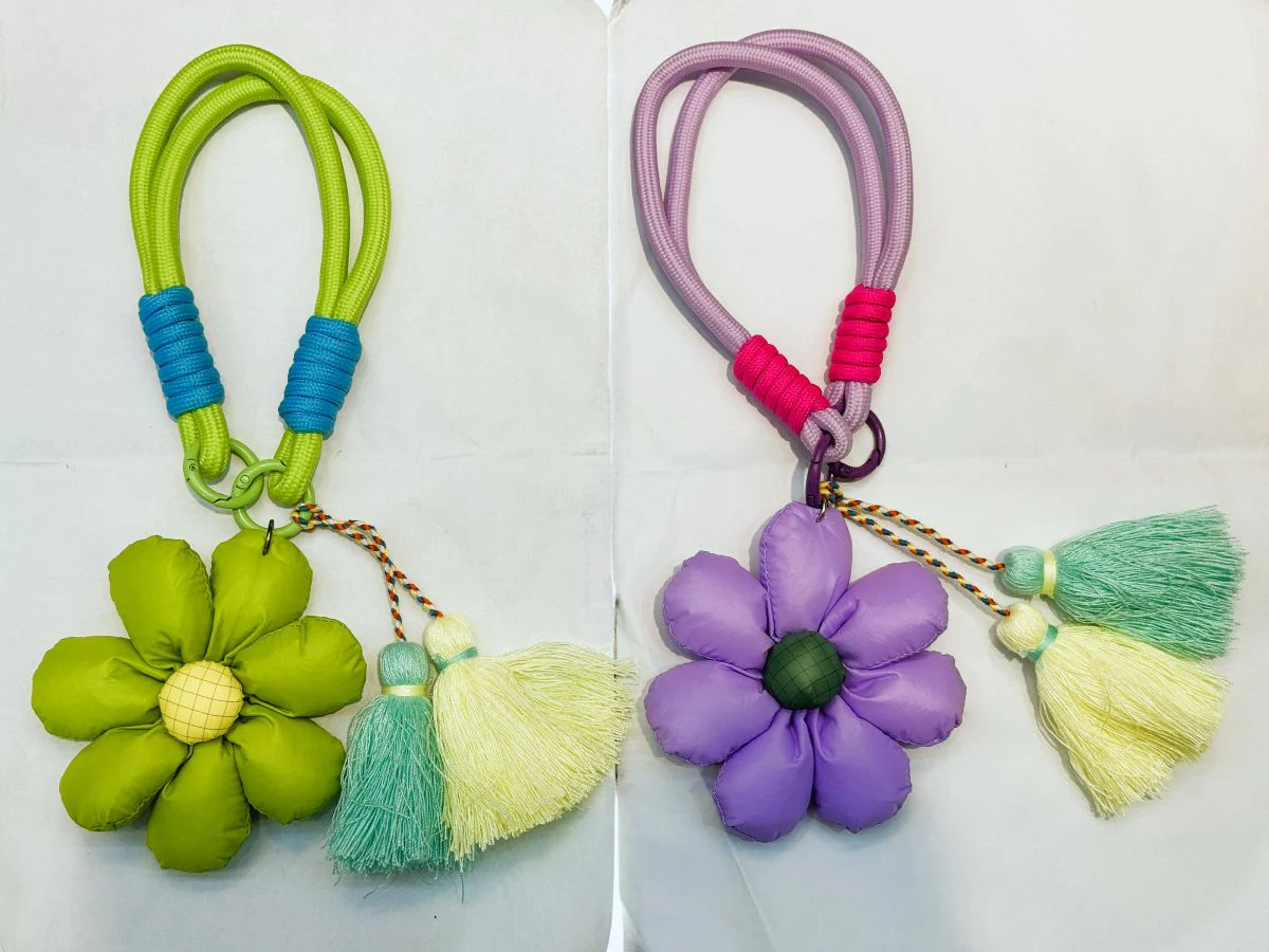 Key/Bag Puffy Charm Flower E002 - Image 2