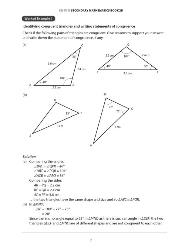 Key Guide Secondary Mathematics – Revision Notes & Practice Book 2B - Image 3