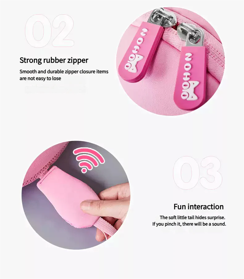 KIDS BACKPACK PINK RABBIT - Image 3