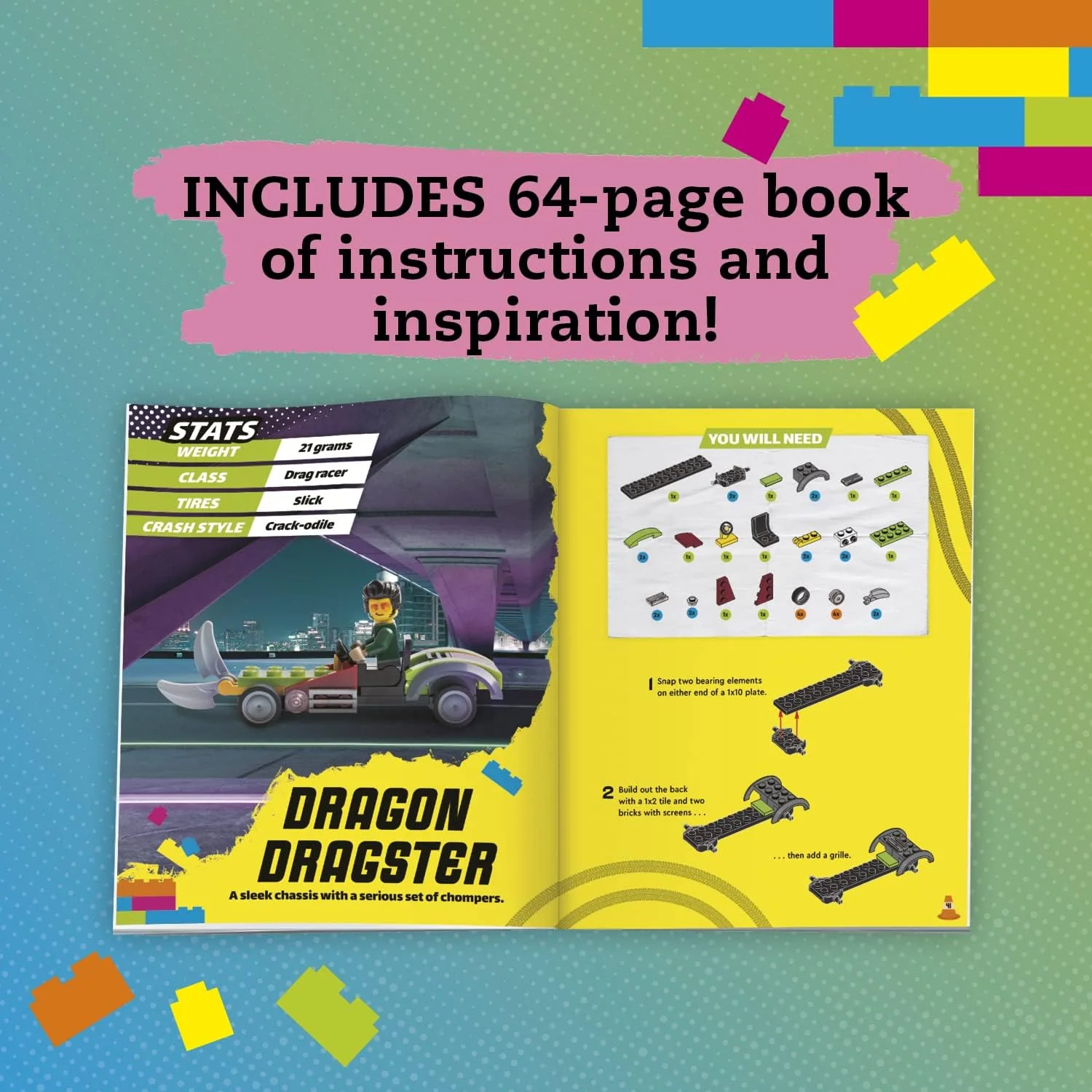 Klutz: Lego Race Cars (Book + Kit) - Image 5