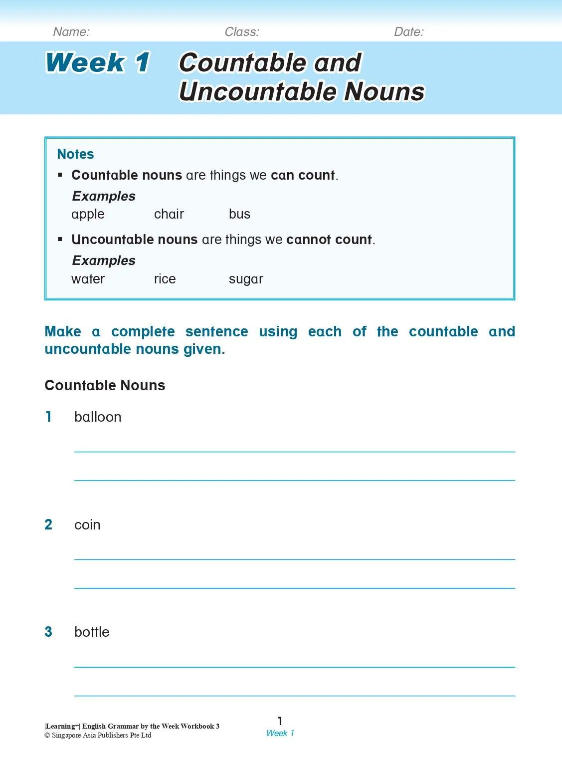 Learning+ English Grammar by the Week Workbook 3 - Image 3