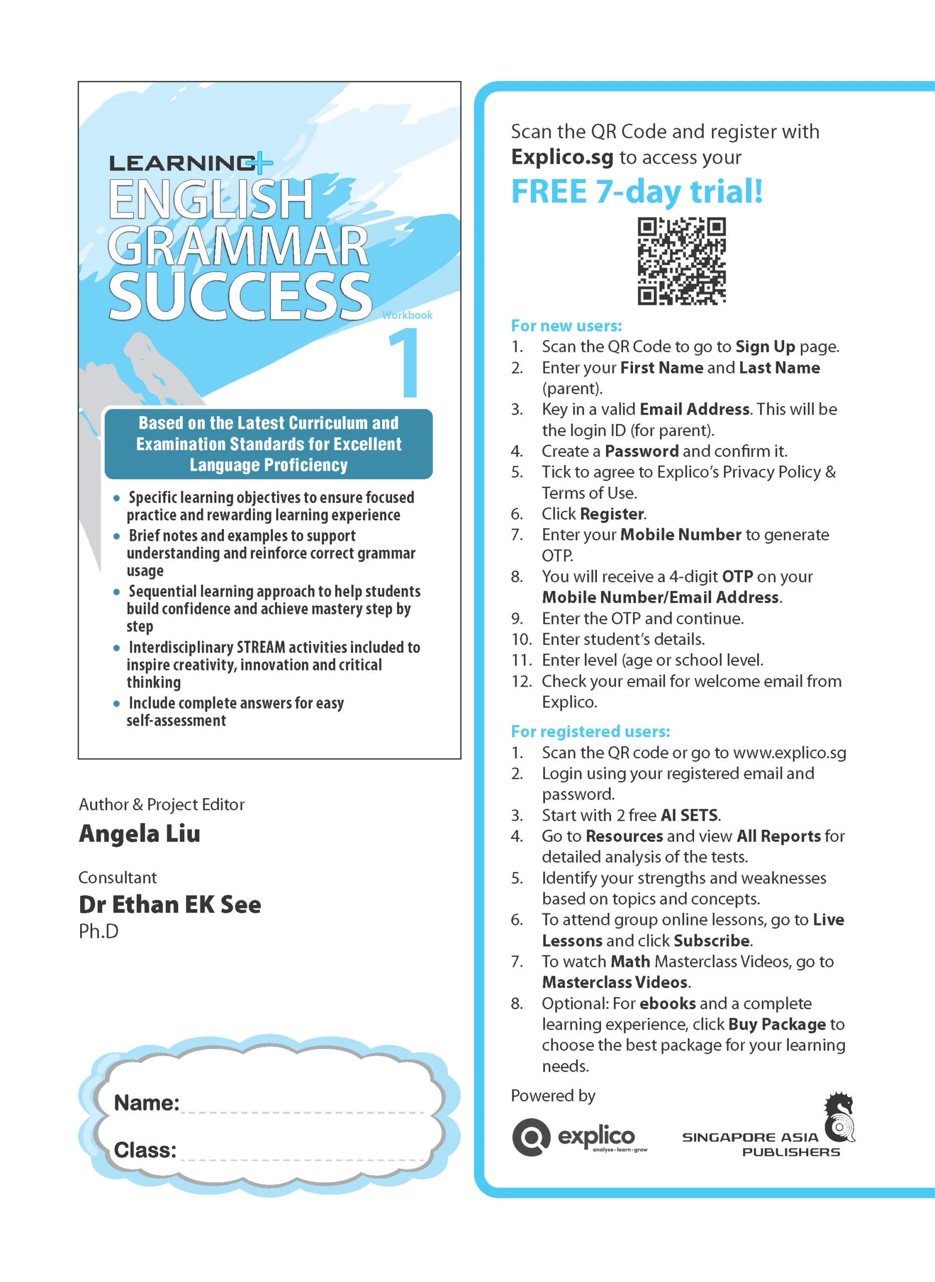 Learning+ English Grammar Success Workbook 1 - Image 2