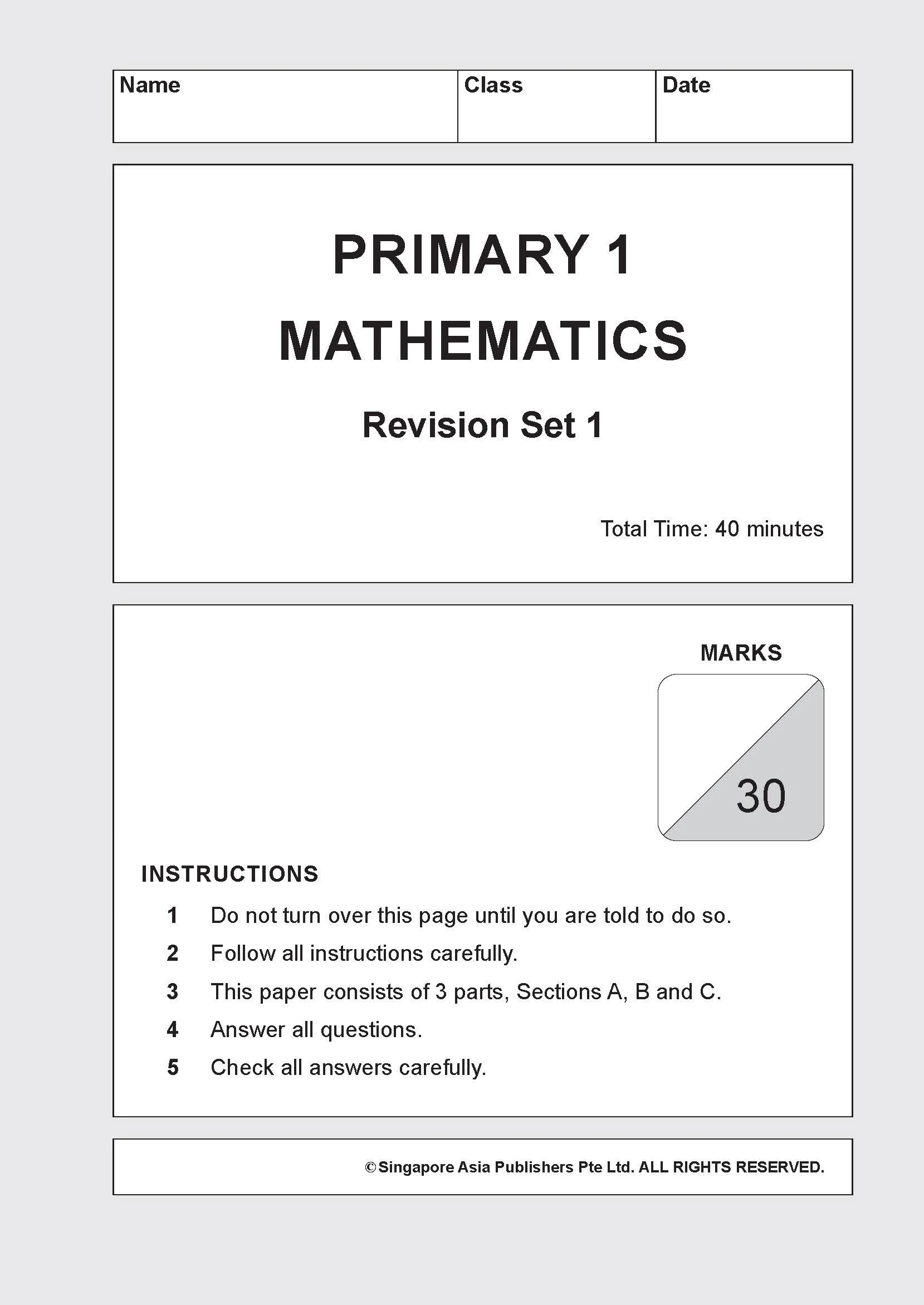 Learning+ Mathematics Revision Success Primary 1 - Image 3