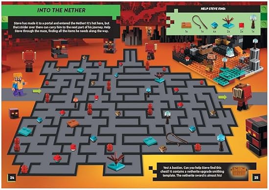LEGO® Minecraft®: Steve's Netherite Adventure Search & Find Sticker Activity (With Steve Minifigure And Sword) (Lego® Search And Find) – Paperback - Image 5