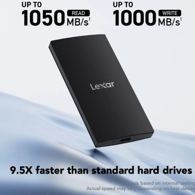 Lexar® SL300 1TB Portable SSD - Black - Image 2