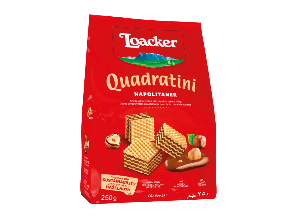 Loacker Quadratini Crispy Wafers Double Chocolate 250g - Image 3
