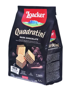 Loacker Quadratini Crispy Wafers Double Chocolate 250g - Image 4