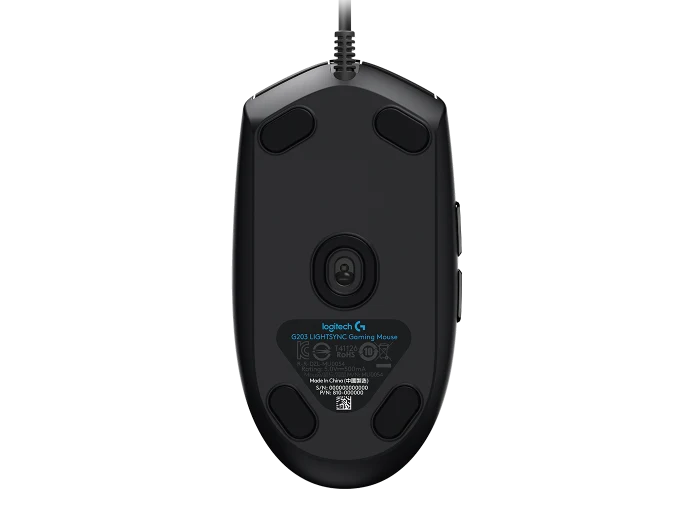 Logitech G203 LIGHTSYNC RGB 6 Button Gaming Mouse - Black - Image 4